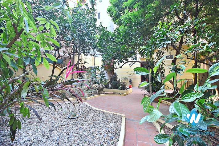 Nice house with big garden for lease in To Ngoc Van st, Tay Ho, Ha Noi